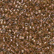 Miyuki delica Beads 11/0 - Copper pearl lined chartreuse DB-1703